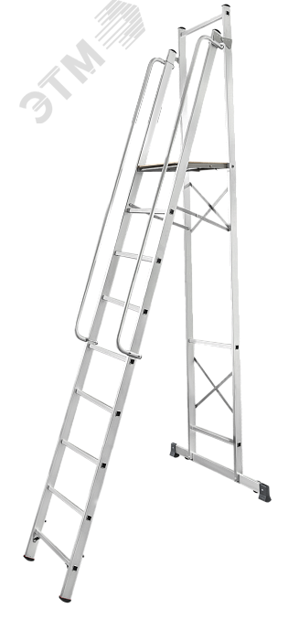 Изображение товара Лестница-стремянка передвижная складная с платформой NV 1540, 1х9 ступеней (шт)
