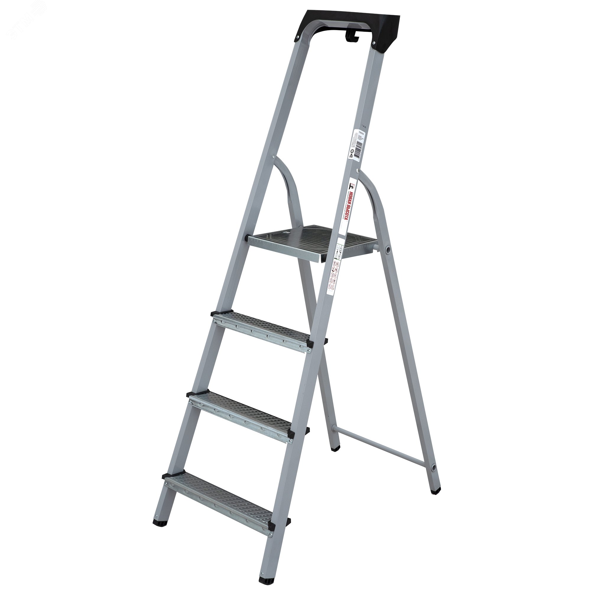 Изображение товара Стальная стремянка NV 1155 4 ступени с органайзером и дугой безопасности