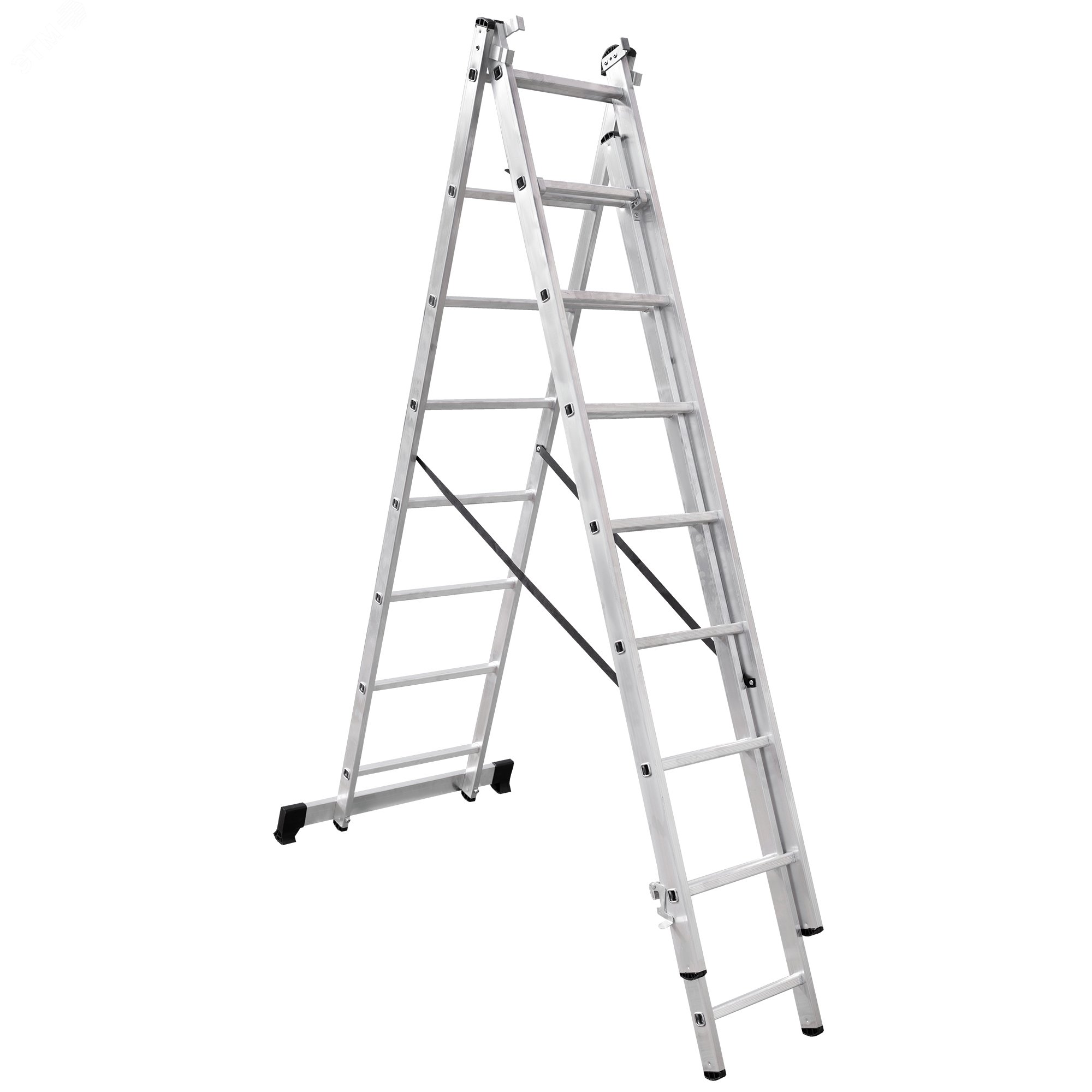 Изображение товара Алюминиевая лестница NV 1230 трёхсекционная 8 ступеней 5 в 1
