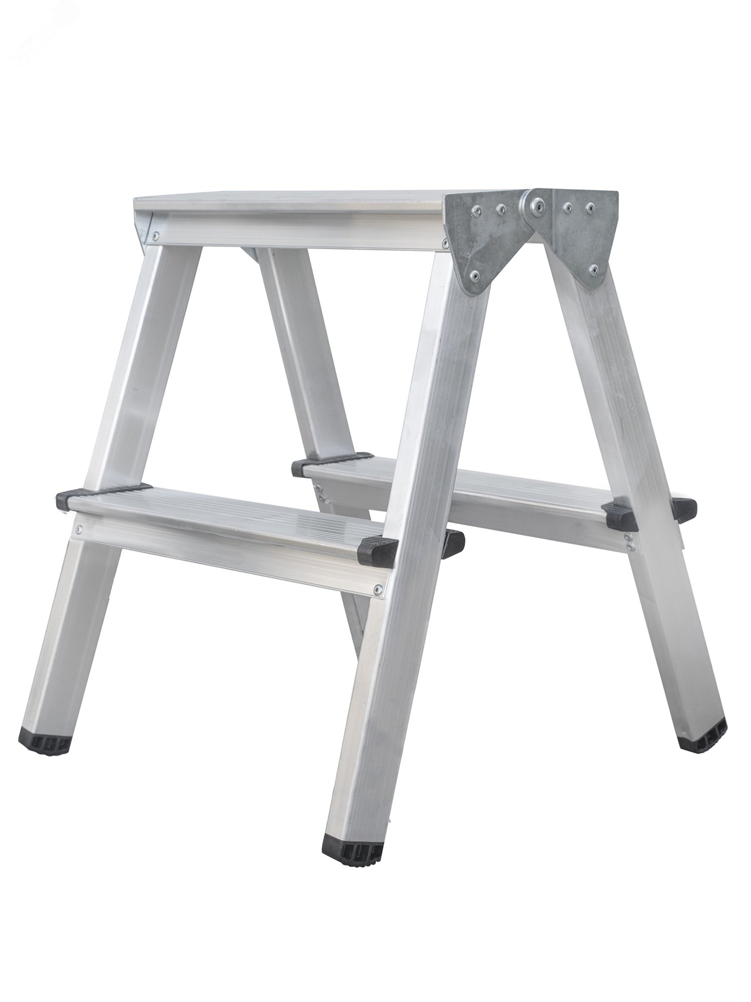 Изображение товара Стремянка алюминевая двухсторонняя NV 1120 2 ступени 80 мм складная