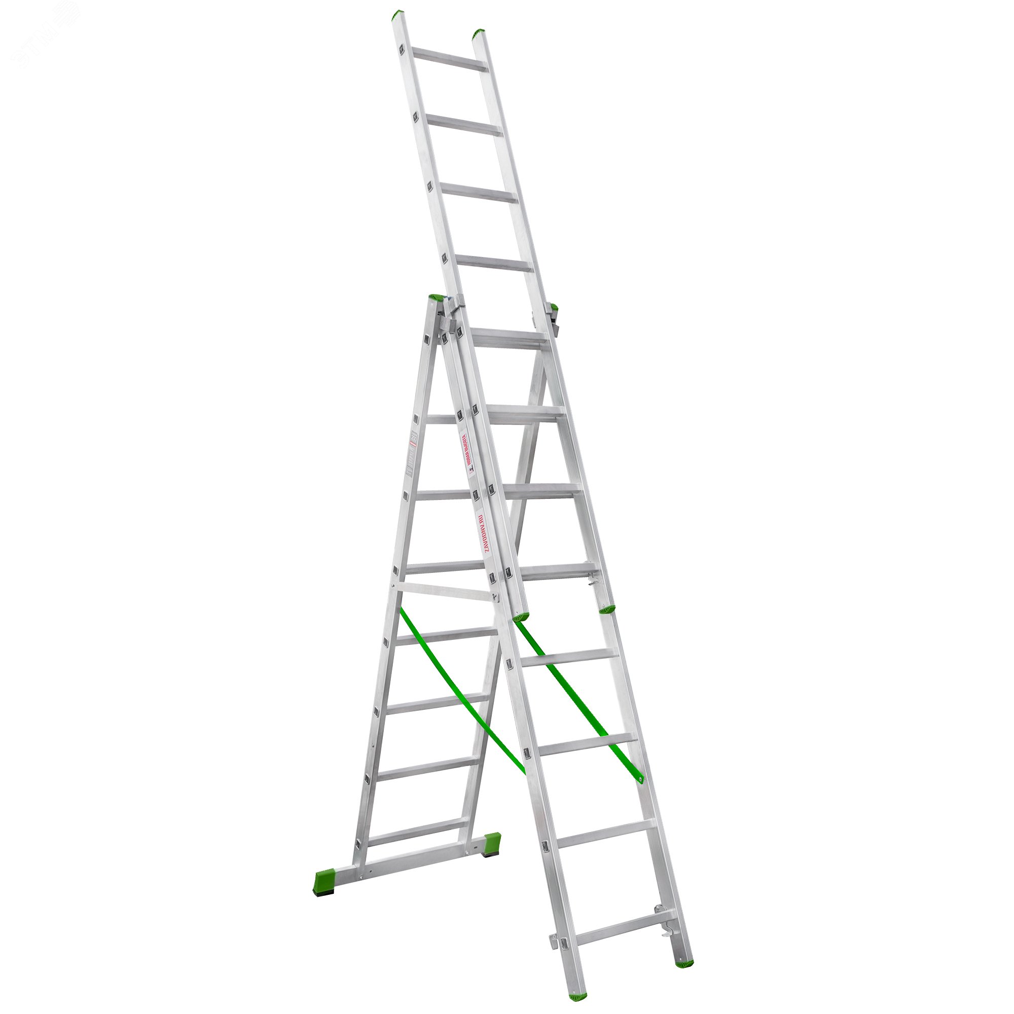 Изображение товара Лестница алюминиевая трехсекционная NV 2230, 3х8 перекладин (шт)