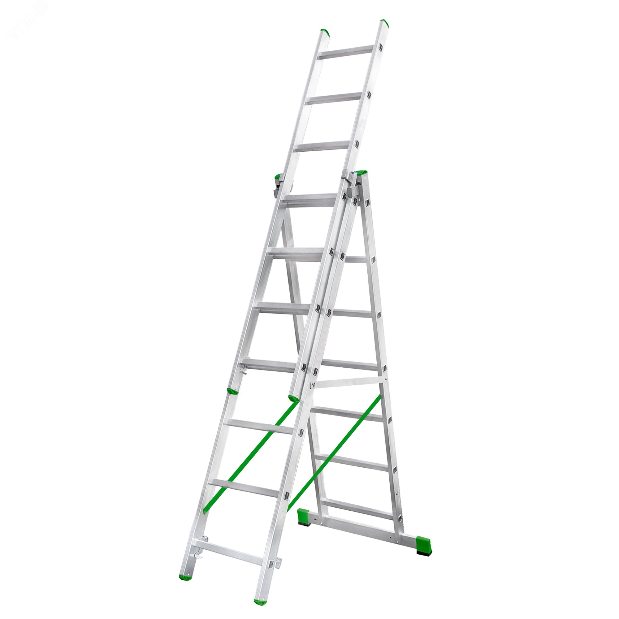 Изображение товара Лестница алюминиевая трехсекционная NV 2230, 3х10 перекладин (шт)