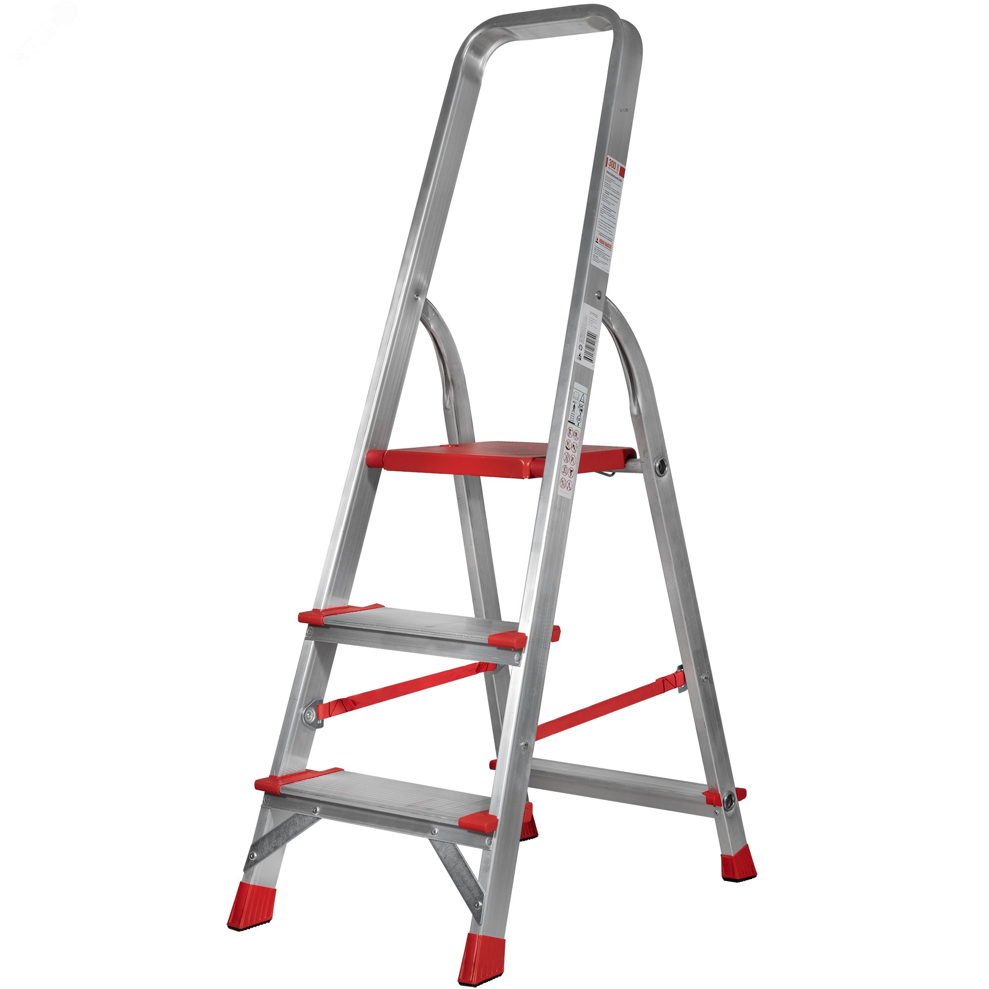 Изображение товара Алюминиевая стремянка NV 3117 3 ступени Максимальная нагрузка 225 кг