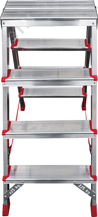 Изображение товара Стремянка алюминиевая двухсторонняя NV 3120 4 ступени профессиональная