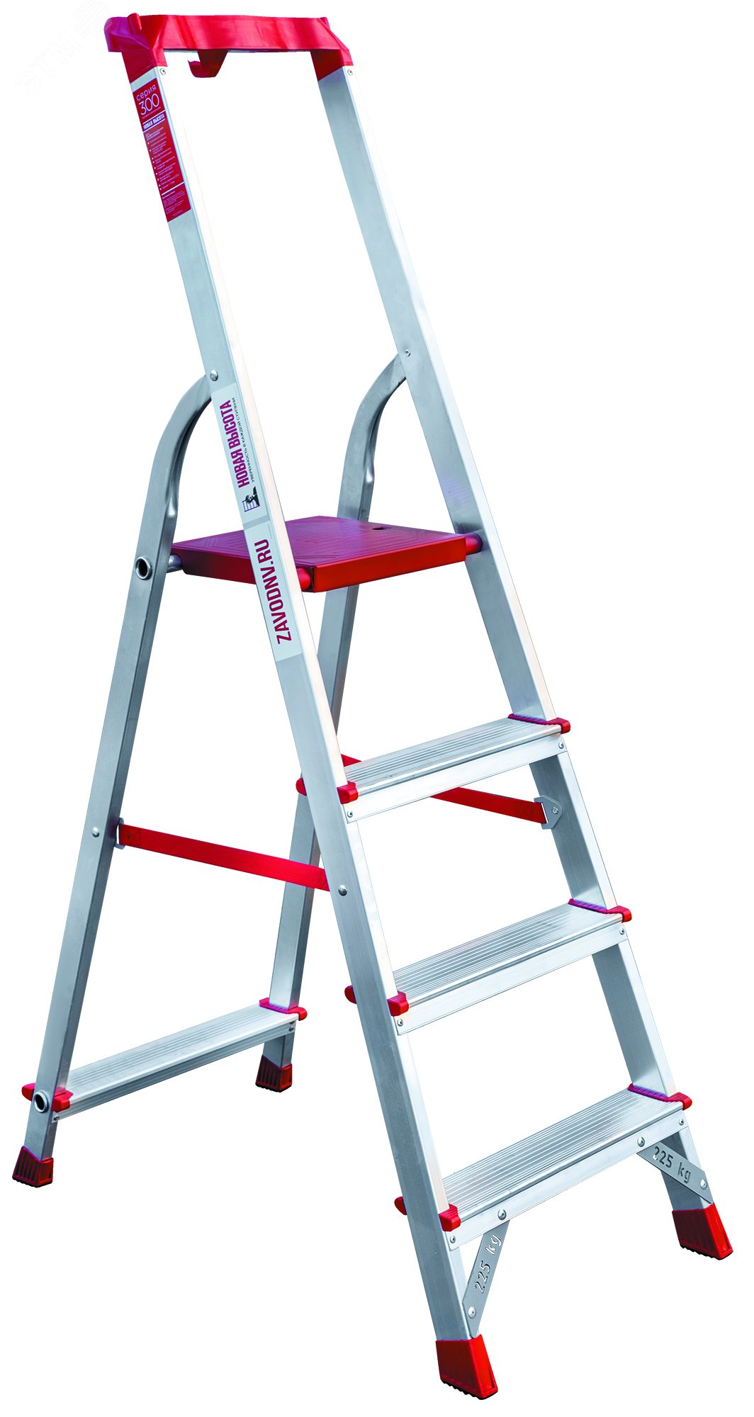 Изображение товара Стремянка алюминиевая NV 3115, 1х4 ступеней с органайзером