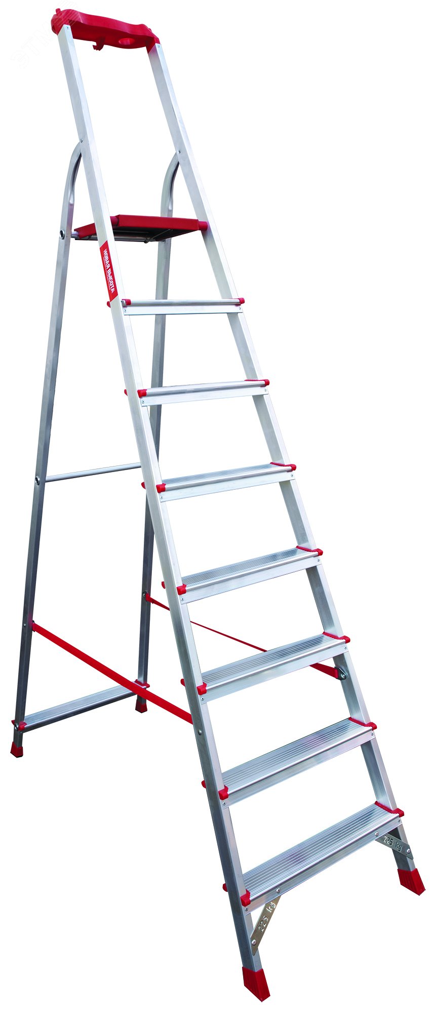Изображение товара Алюминиевая стремянка NV 3115 8 ступеней с органайзером и безопасностью