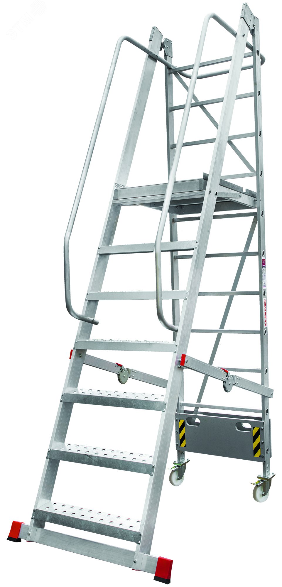 Изображение товара Лестница-стремянка передвижная складная с платформой NV 3540, 1х7 ступеней (шт)