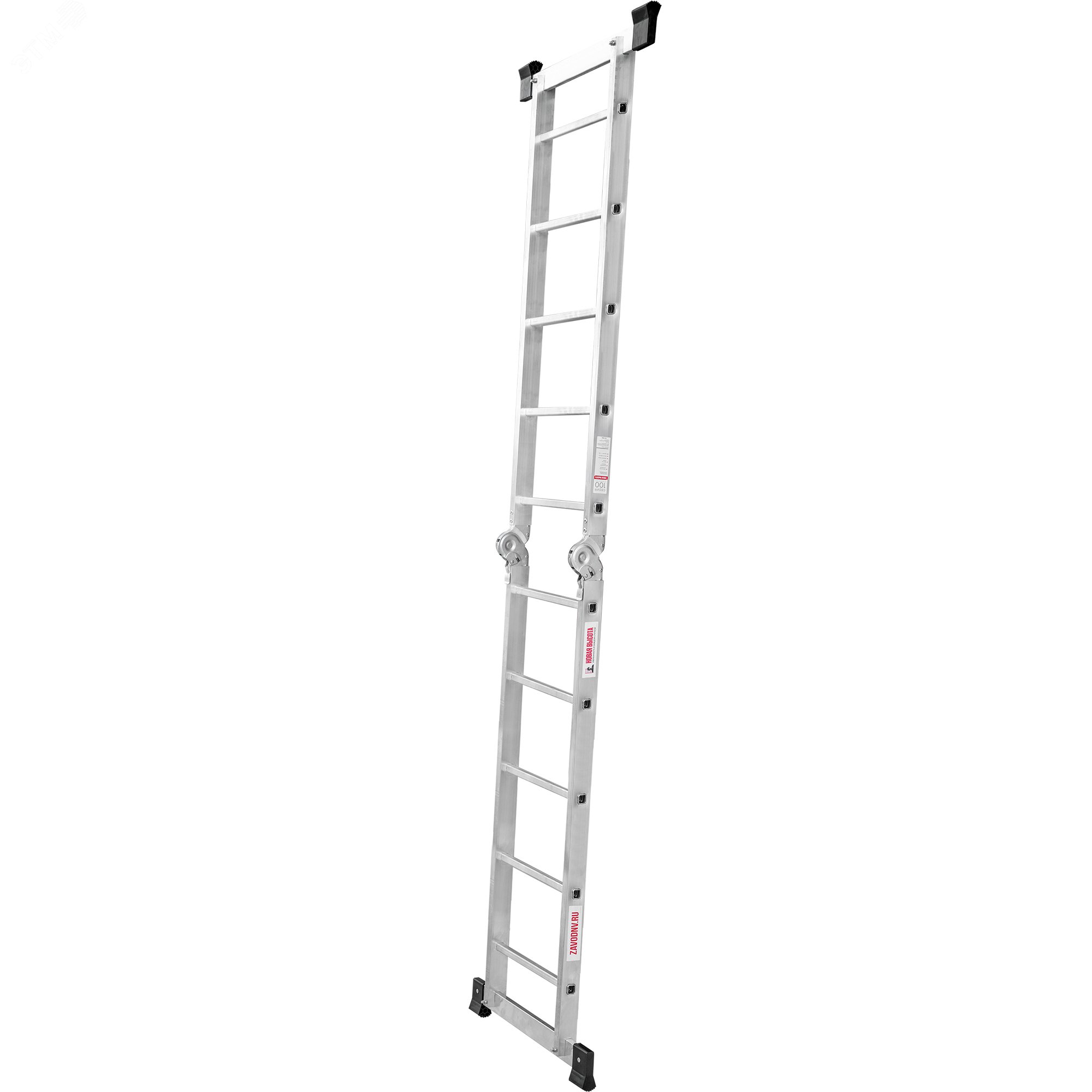 Изображение товара Алюминиевая лестница-шарнир 2 в 1 NV 1317 двухсекционная 400 мм