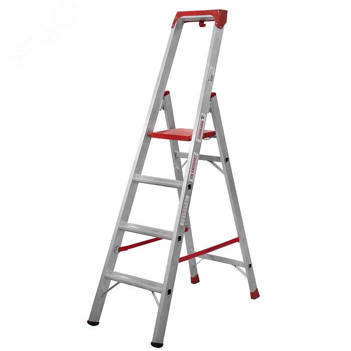 Изображение товара Алюминиевая индустриальная стремянка NV 5115 с органайзером и 4 ступенями