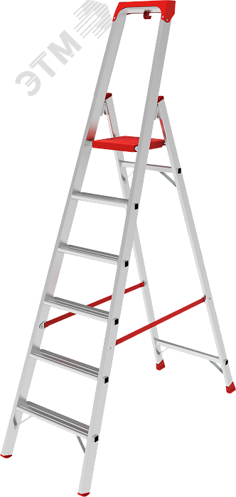 Изображение товара Алюминиевая стремянка NV 5115 с 6 ступенями и органайзером