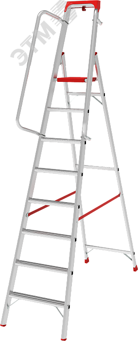 Изображение товара Алюминиевая стремянка NV 5115 1х8 ступеней с органайзером для профессиональных работ