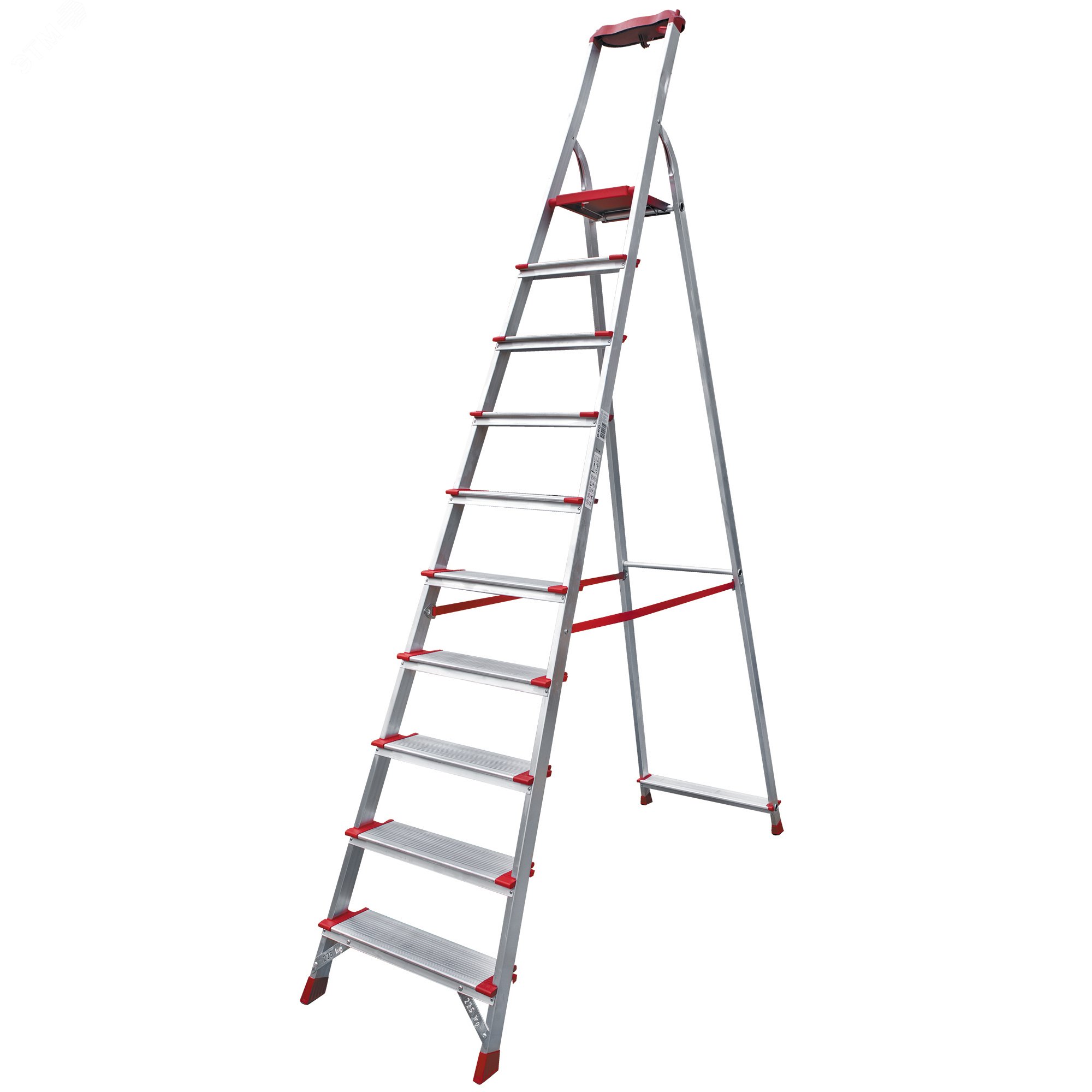 Изображение товара Алюминиевая стремянка NV 3118 10 ступеней с органайзером и площадкой