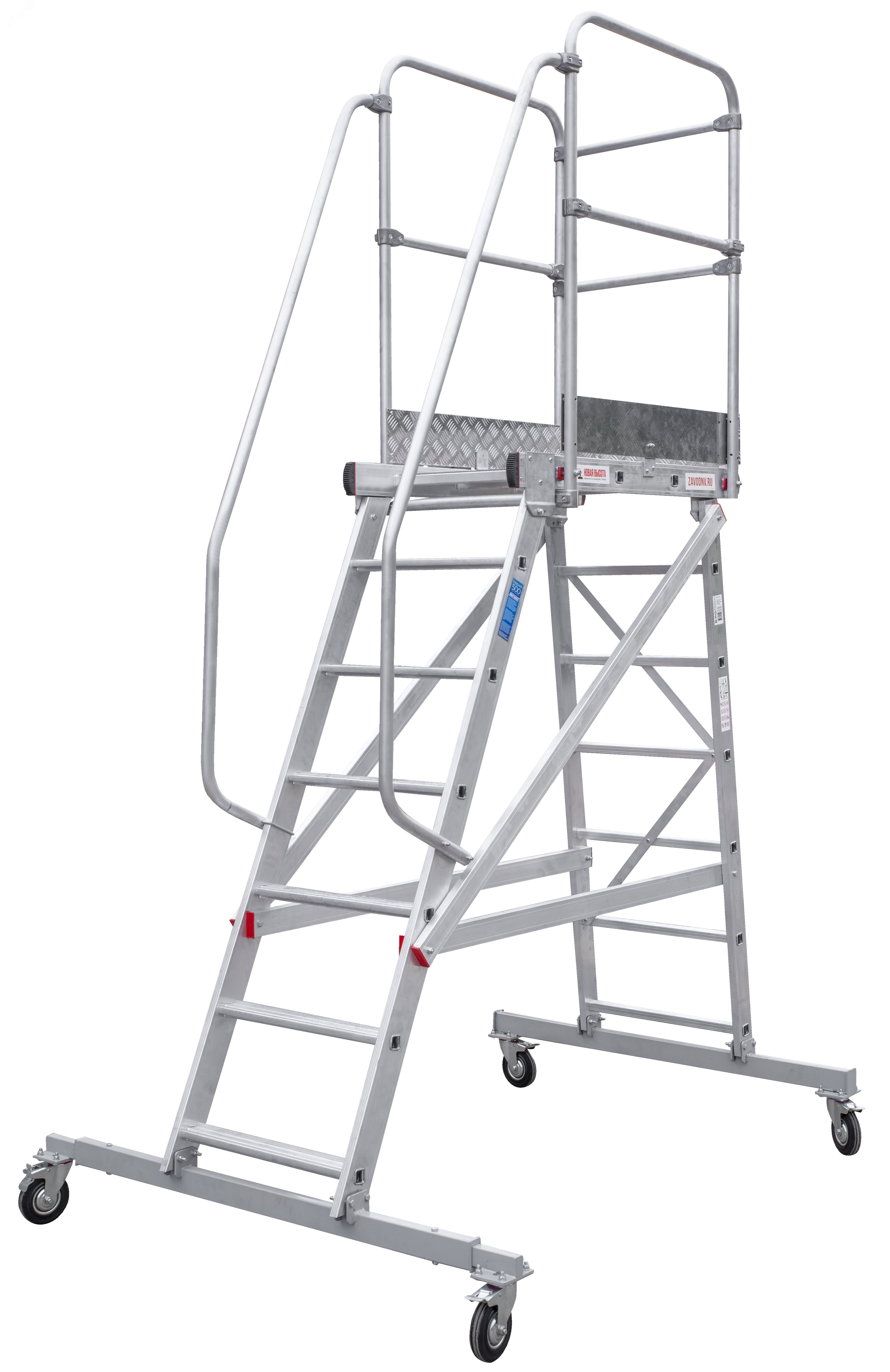 Изображение товара Лестница НОВАЯ ВЫСОТА NV 5510 Лестница-подмость односторонняя 3,84 м 150 кг
