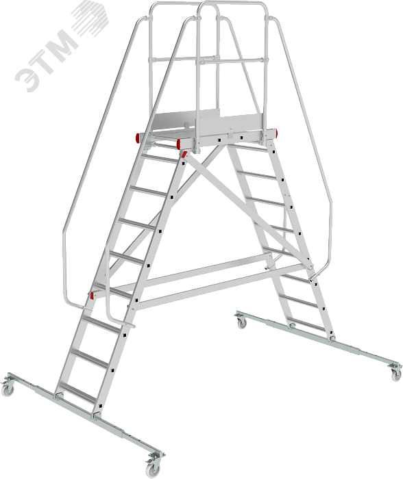 Изображение товара Лестница - стремянка Новая Высота NV 5520 Двусторонняя с площадкой 800x500 мм