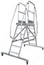 Изображение товара Лестница-подмости передвижная двухсторонняя с платформой NV 5520, 2х6 ступеней,телескопическая траверса (шт)