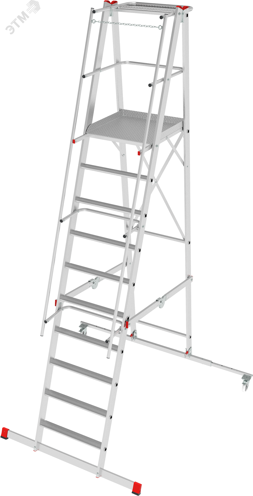 Изображение товара Лестница NV 5540 Новая Высота Лестница-стремянка 4.81 м рабочая высота