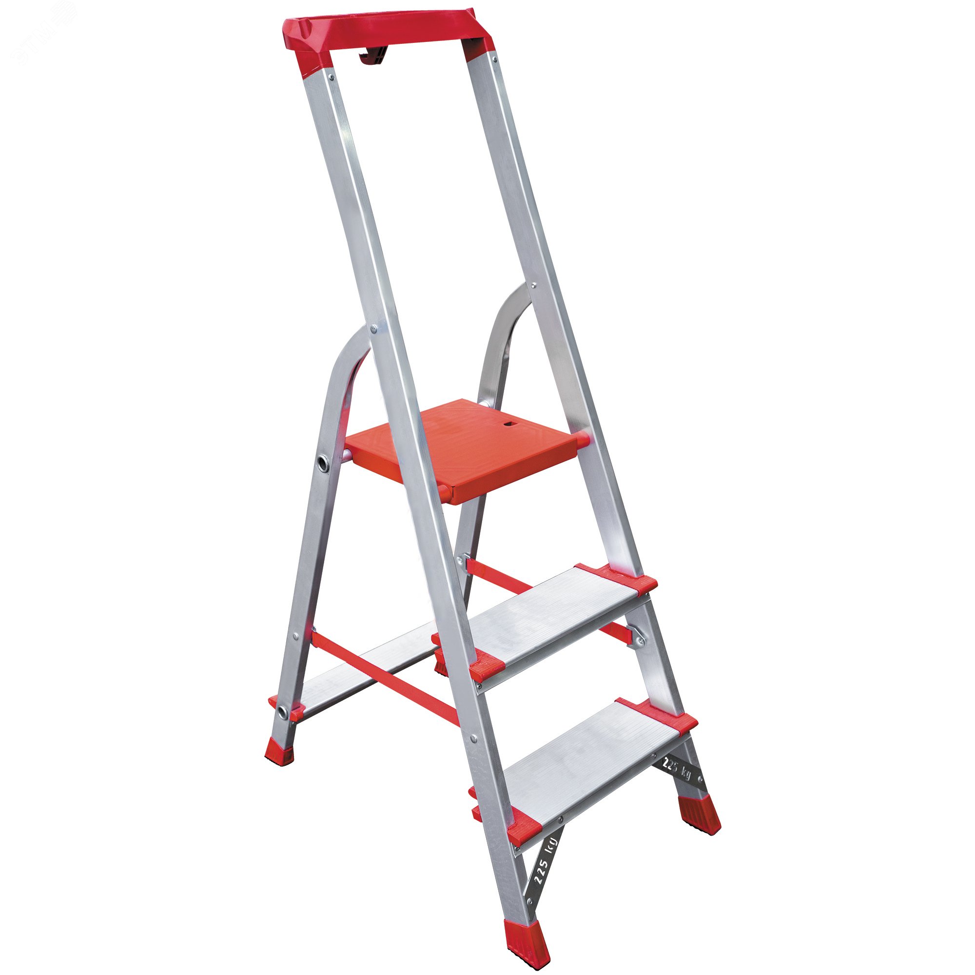 Изображение товара Алюминиевая стремянка NV 3118 с органайзером, 3 ступени, нагрузка 225 кг