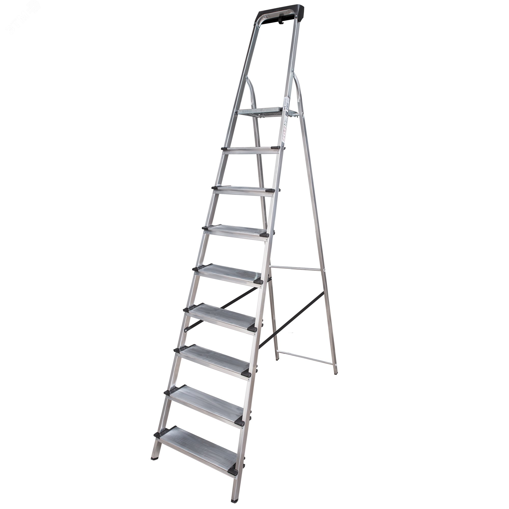Изображение товара Алюминиевая стремянка NV 1118 9 ступеней широкой площадкой органайзером