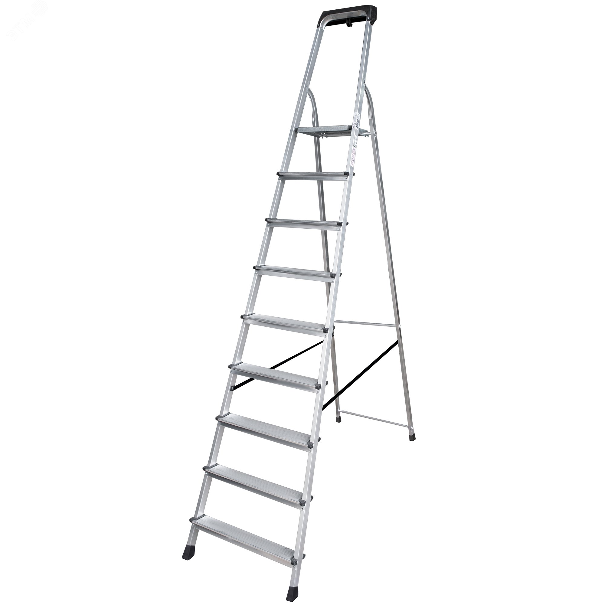 Изображение товара Стремянка алюминиевая NV 1115, 1х9 ступеней с органайзером