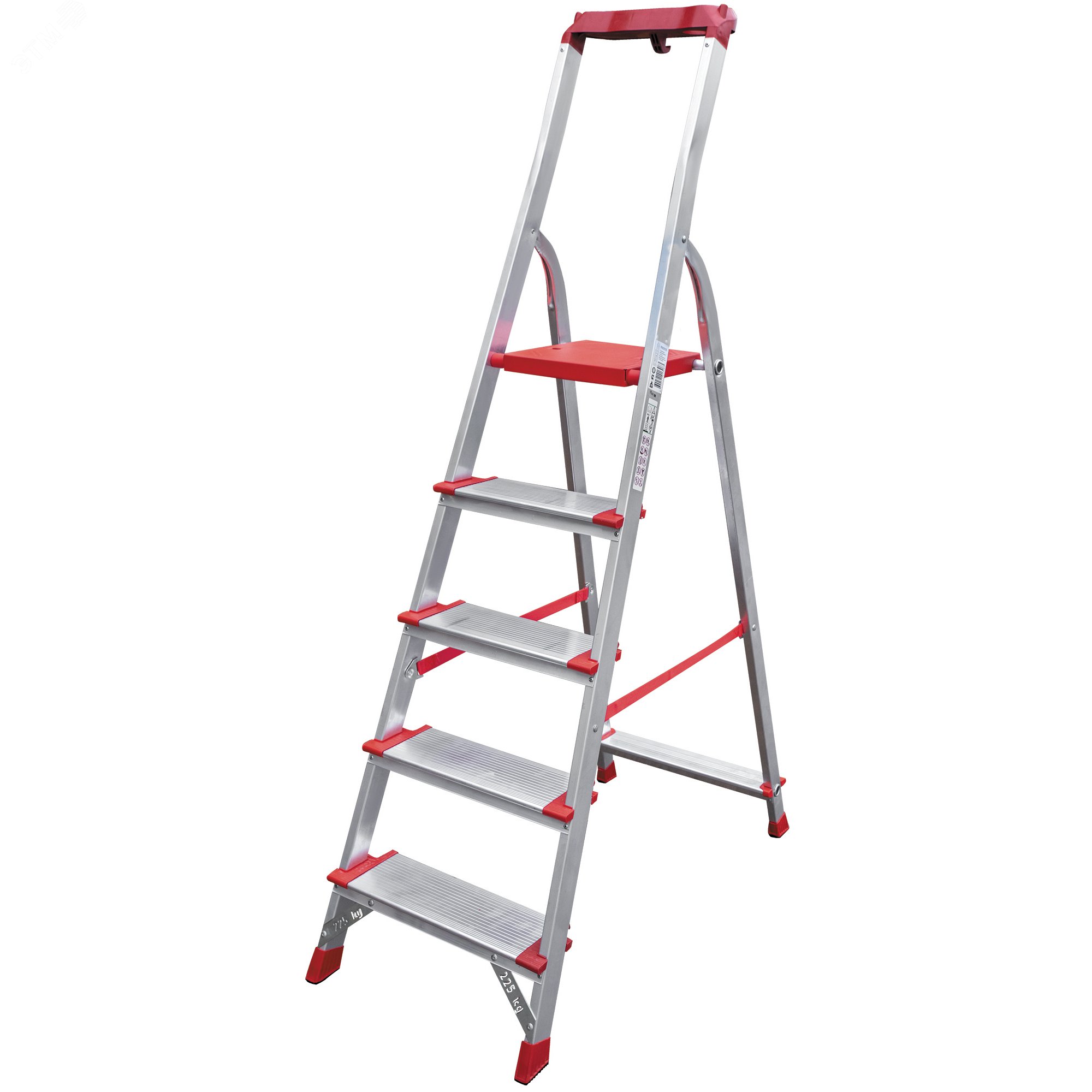 Изображение товара Алюминиевая стремянка NV 3118 5 ступеней профессиональная безопасная