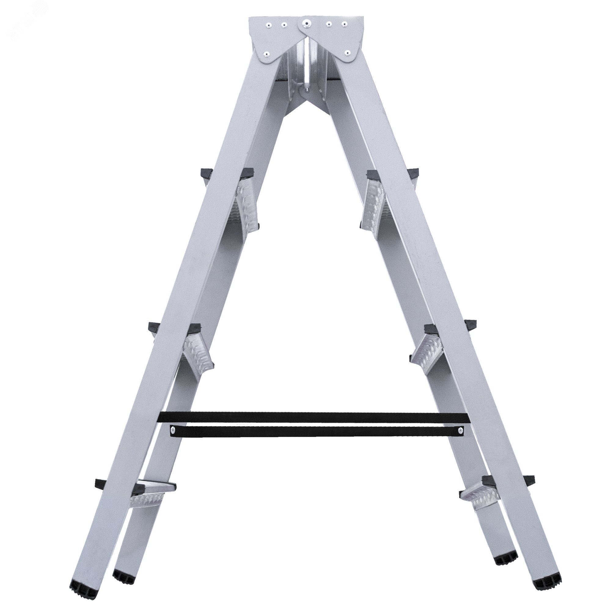 Изображение товара Стальная двухсторонняя стремянка NV 1160 4 ступени максимальная нагрузка 150 кг