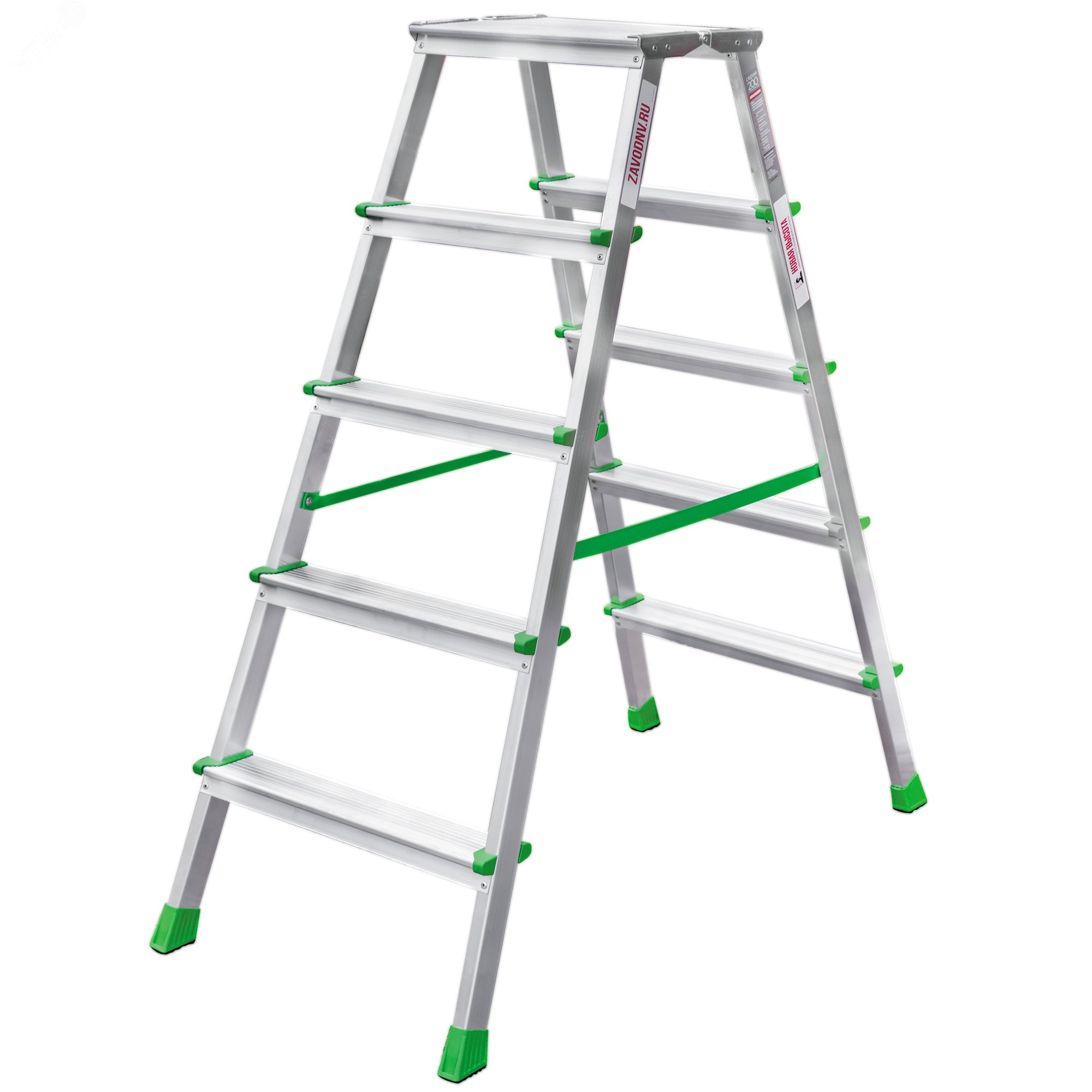 Изображение товара Стремянка алюминевая двухсторонняя NV 1120, 5 ступеней, 150 кг нагрузка