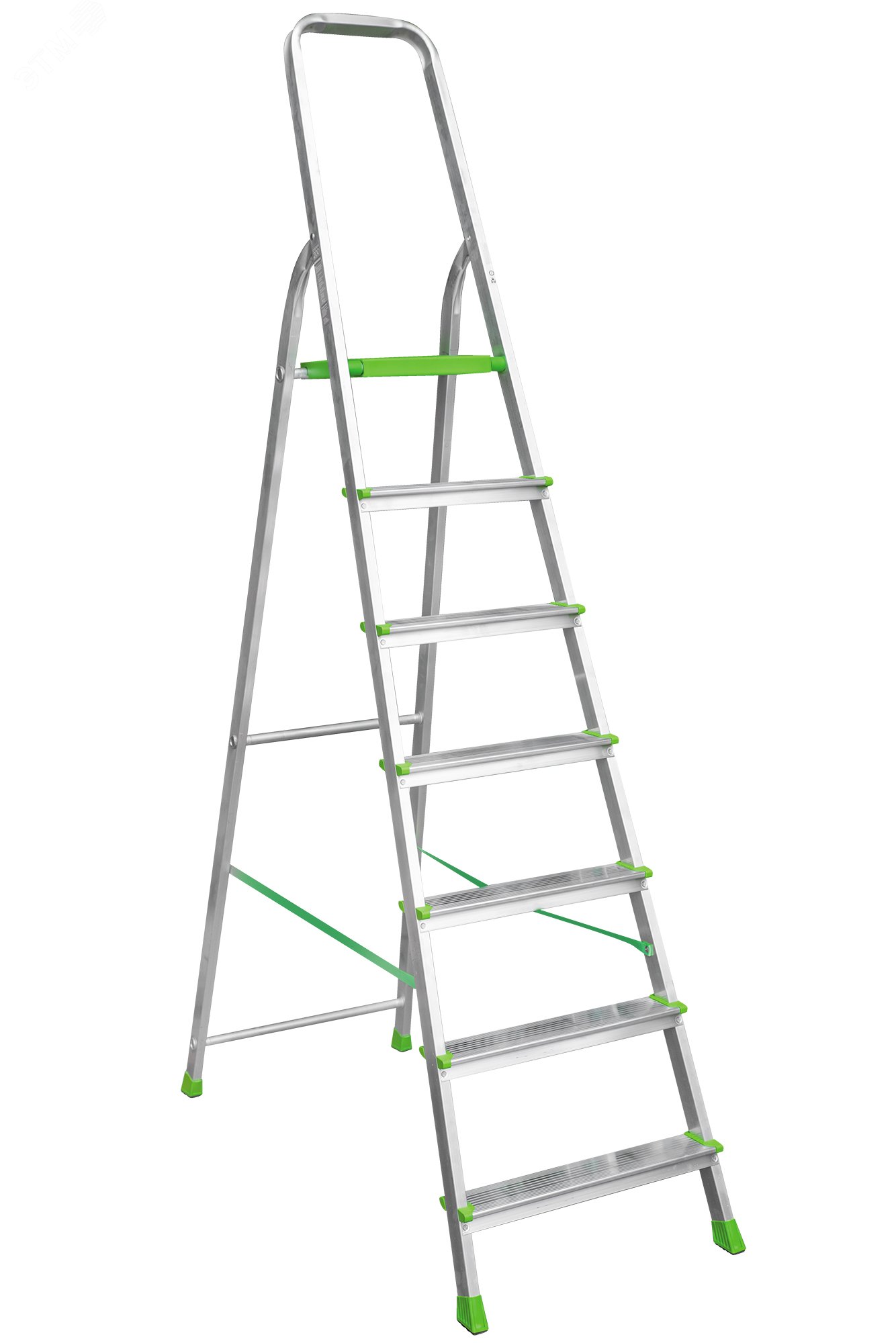 Изображение товара Стремянка алюминиевая NV 2110 с 7 ступенями и площадкой 255х255 мм