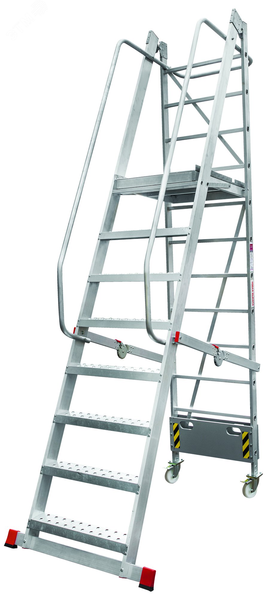 Изображение товара Лестница-стремянка передвижная складная с платформой NV 3540, 1х8 ступеней (шт)