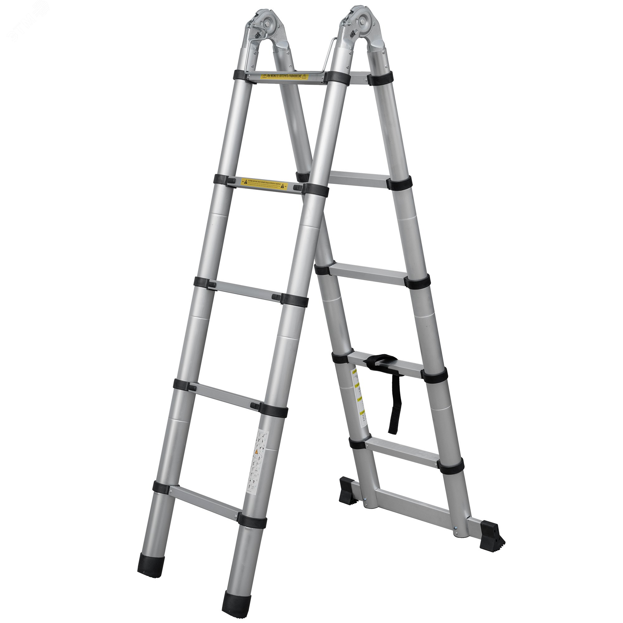 Изображение товара Лестница телескопическая шарнирная ал. двухсекционная 3,2 м 2311 ТЛ, 2х5 перекладин (шт) Изображение товара Лестница телескопическая шарнирная ал. двухсекционная 3,2 м 2311 ТЛ, 2х5 перекладин (шт)