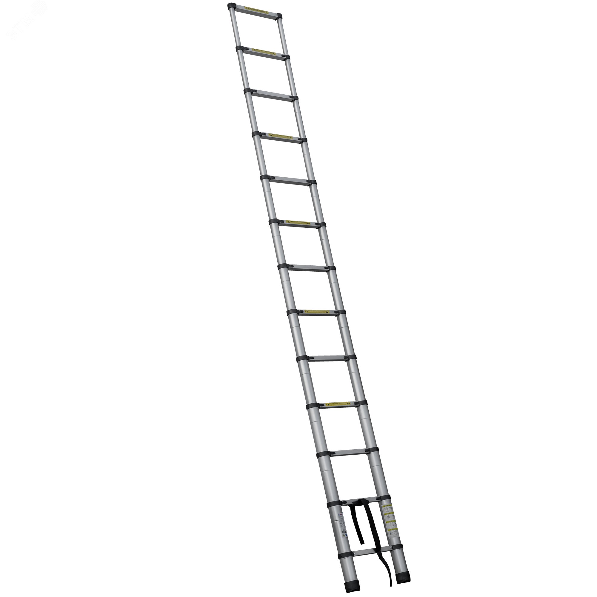 Изображение товара Лестница алюминиевая телескопическая односекционная 3,8 м 2211ТЛ, 1х13 перекладин (шт)