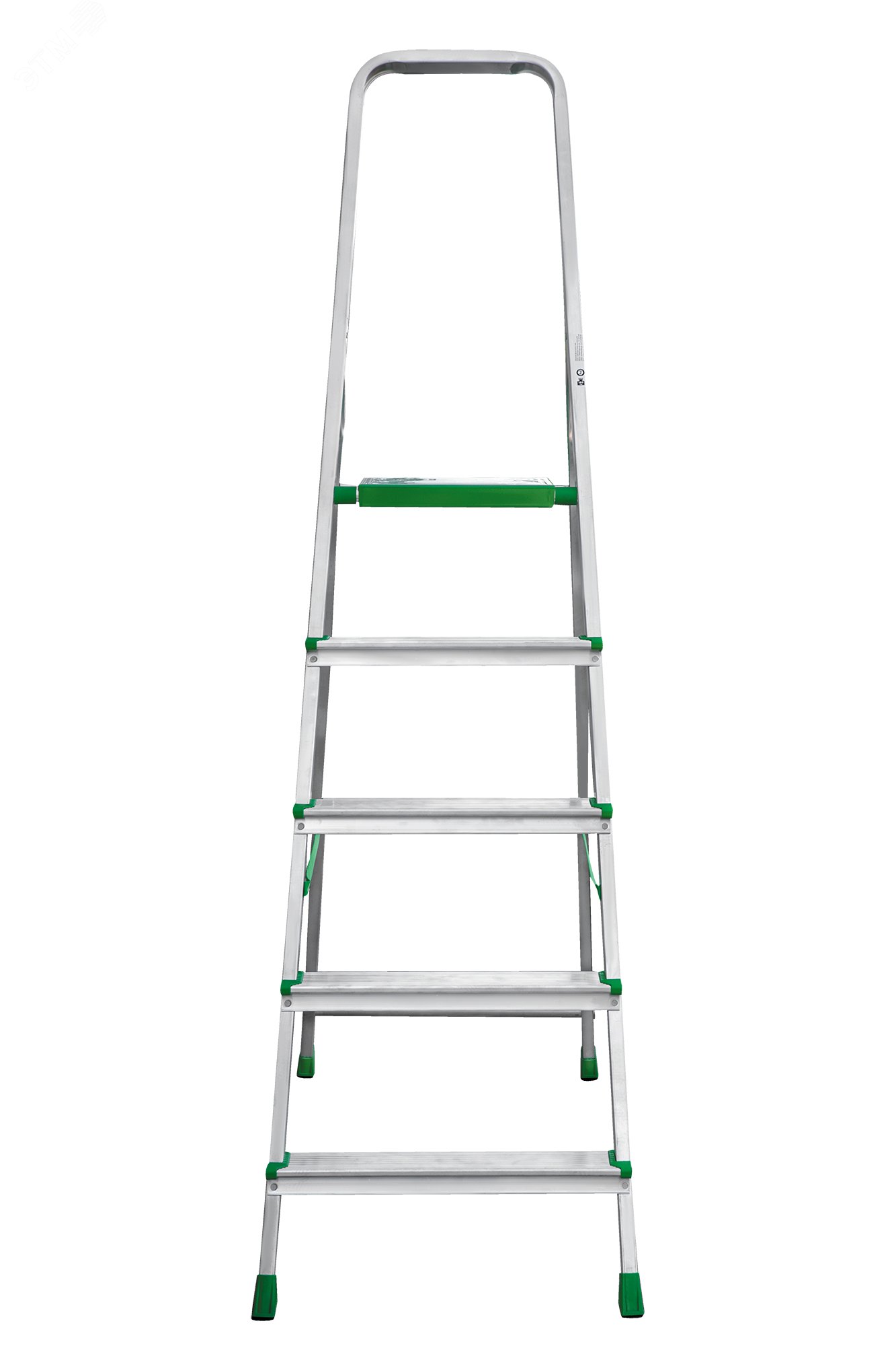 Изображение товара Алюминиевая стремянка NV 2110 5 ступеней усиленная до 180 кг высота 3.07 м
