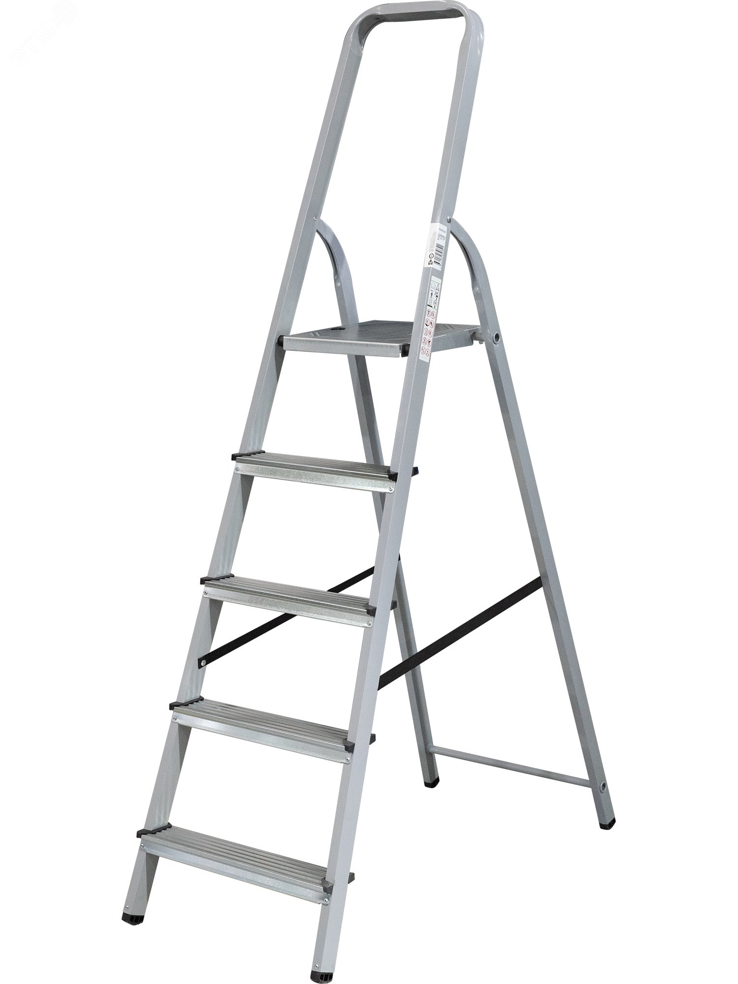 Изображение товара Стальная стремянка NV 1150 5 ступеней для бытовых работ Россия