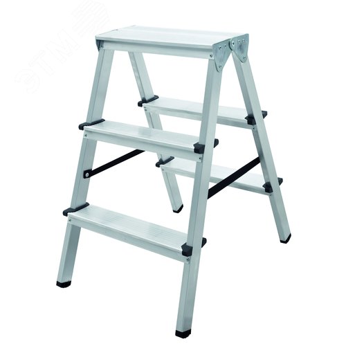 Изображение товара Стремянка алюминевая двухсторонняя NV 1120, 2х3 ступеней 80 мм (шт)