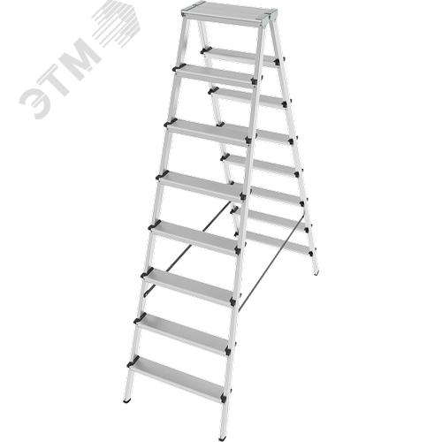 Изображение товара Стремянка алюминевая двухсторонняя NV 1120, 2х8 ступеней 80 мм (шт)