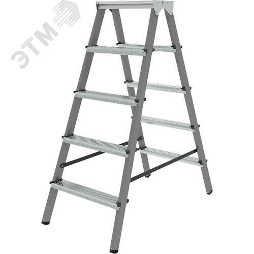 Изображение товара Стремянка стальная двухсторонняя NV 1160, 2х5 ступеней 70 мм (шт)