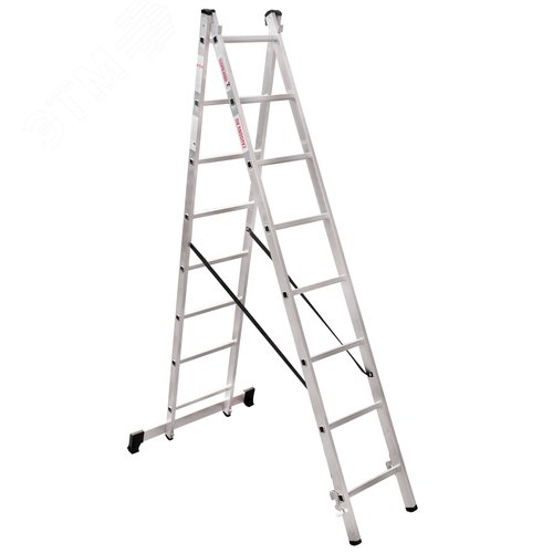 Изображение товара Лестница алюминиевая двухсекционная NV 1220, 2х8 перекладин (шт)