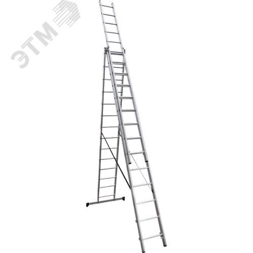 Изображение товара Лестница алюминиевая трёхсекционная NV 1230, 3х14 перекладин (шт)