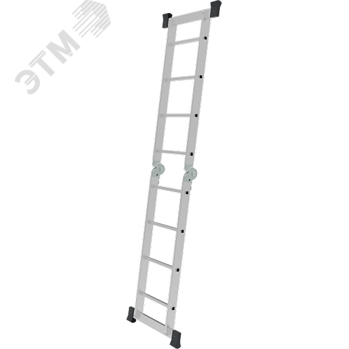 Изображение товара Лестница шарнирная алюминиевая двухсекционная NV 1317, 2х4 перекладин, ширина 400 мм (шт)