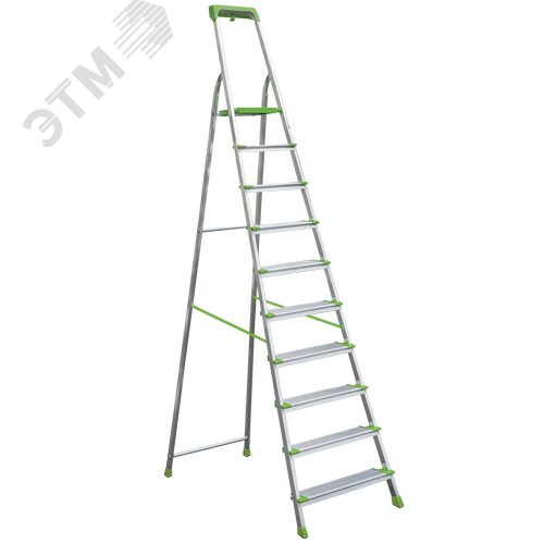 Изображение товара Стремянка алюминиевая NV 2118, 1х10 ступеней 130 мм, органайзер (шт)