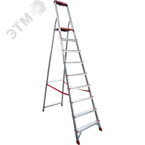 Изображение товара Стремянка алюминиевая NV 3115, 1х9 ступеней 80 мм, органайзер (шт)