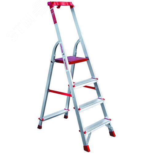 Изображение товара Стремянка алюминиевая NV 3115, 1х4 ступеней 80 мм, органайзер (шт)