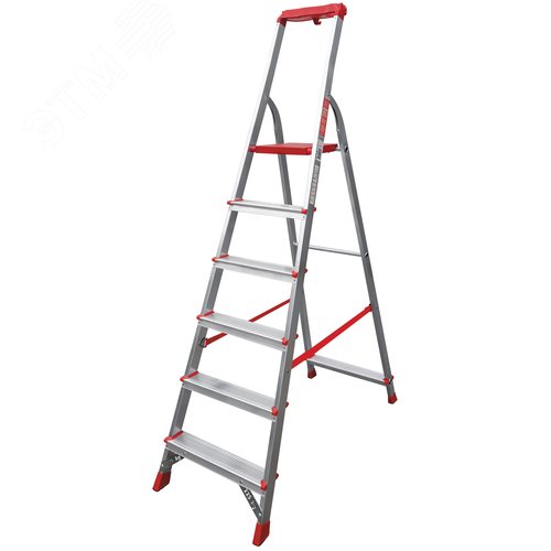 Изображение товара Стремянка алюминиевая NV 3115, 1х6 ступеней 80 мм, органайзер (шт)