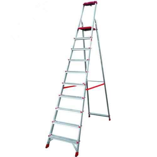 Изображение товара Стремянка алюминиевая NV 3115, 1х10 ступеней 80 мм, органайзер (шт)