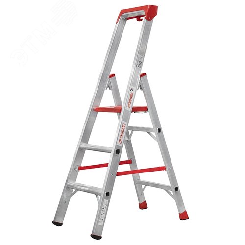 Изображение товара Стремянка алюминиевая NV 5115, 1х3 развальцованных ступеней 80 мм, органайзер (шт)