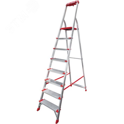 Изображение товара Стремянка алюминиевая NV 3118, 1х8 ступеней 130 мм, органайзер (шт)
