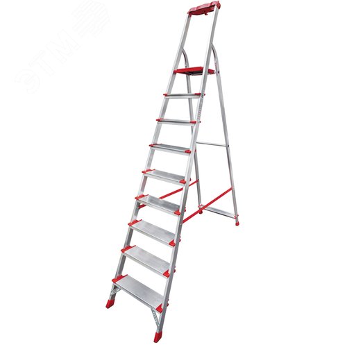 Изображение товара Стремянка алюминиевая NV 3118, 1х9 ступеней 130 мм, органайзер (шт)