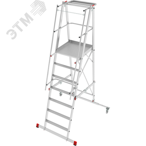 Изображение товара Лестница-стремянка передвижная складная с платформой NV 5540, 1х7 ступеней (шт)