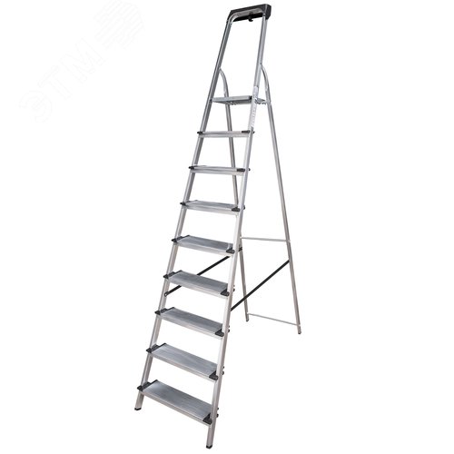 Изображение товара Стремянка алюминиевая NV 1118, 1х9 ступеней 130 мм, органайзер (шт)