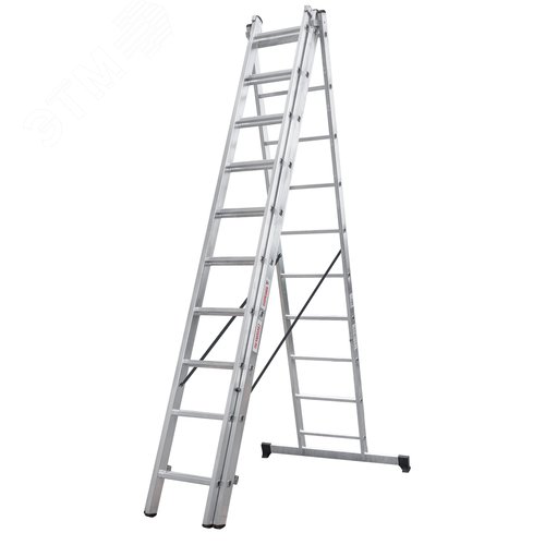 Изображение товара Лестница алюминиевая трёхсекционная NV 1230, 3х10 перекладин (шт)