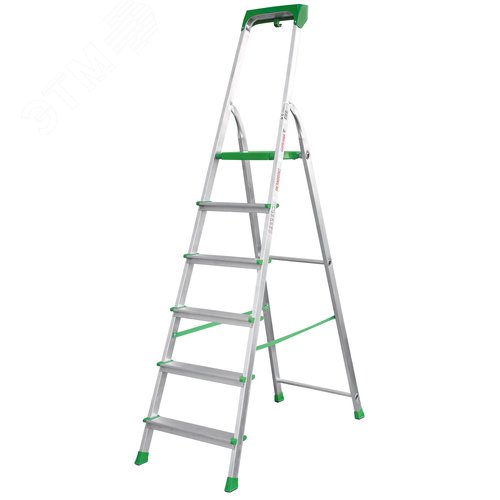 Изображение товара Стремянка алюминиевая NV 2115, 1х6 ступеней 80 мм, органайзер (шт)